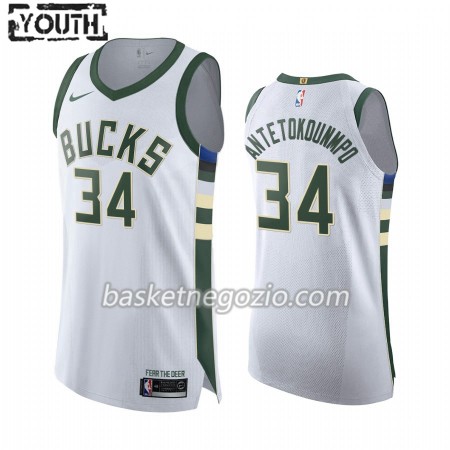 Canotte Bambino Milwaukee Bucks Giannis Antetokounmpo 34 2019-20 Nike Association Edition Swingman